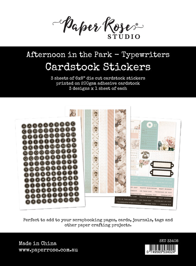 Afternoon in the Park Cardstock Stickers - Typewriters 33408