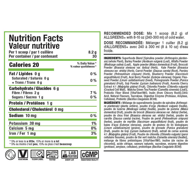 Allmax ALLGREENS+, 30 Servings
