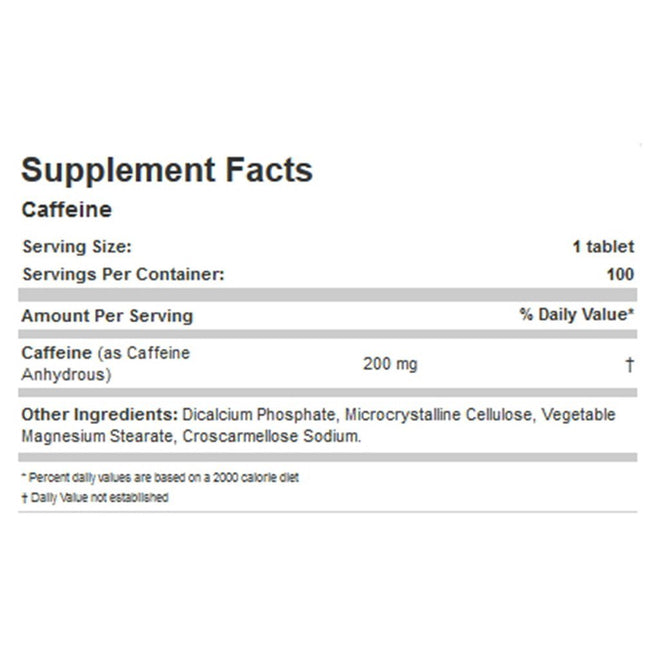 Allmax CAFFEINE (200mg), 100 Tabs