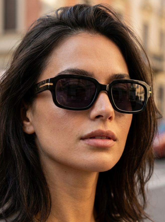 Boléro Rhea — Retro Rectangle Sunglasses
