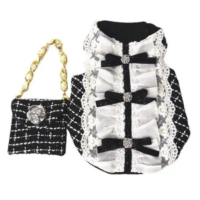 Dog Dress & Purse Set | Chewnel Luxe Dog Outfit