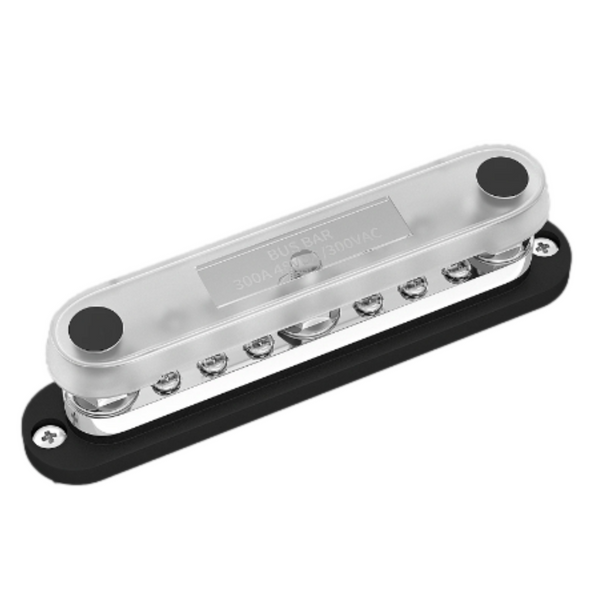 300A Bus Bar -6X  3/8”Post(M10), black color with Cover.