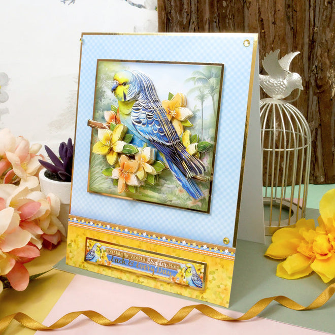 Beautiful Birds Deco-Large Set - Budgie Blossoms