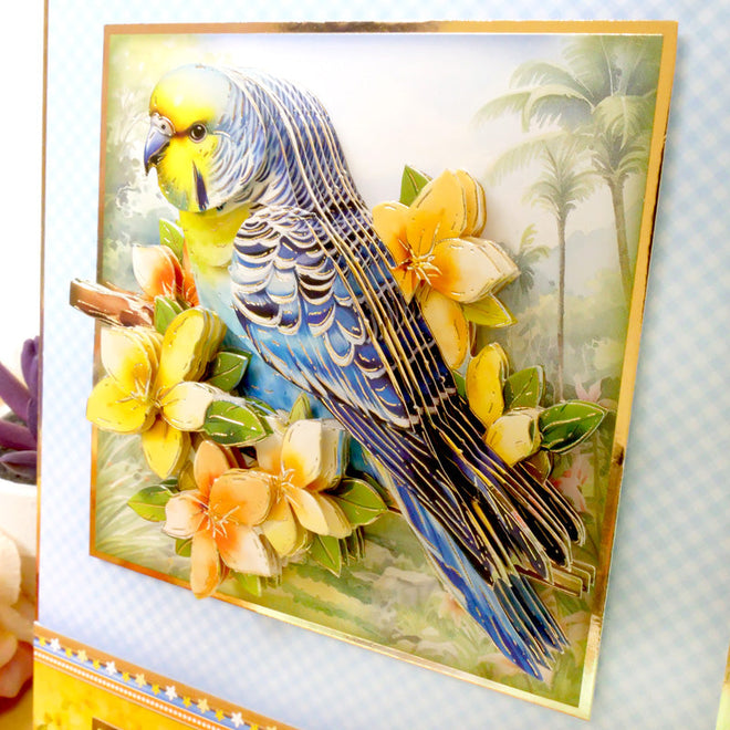 Beautiful Birds Deco-Large Set - Budgie Blossoms
