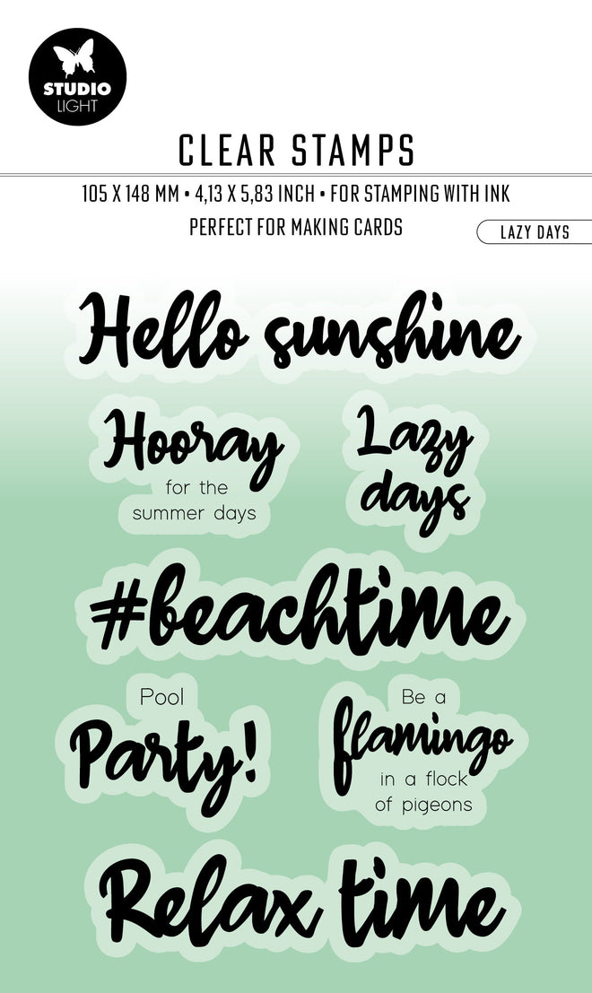 BL Clear Stamp Lazy Days By Laurens 131x90x3mm 7 PC nr.462