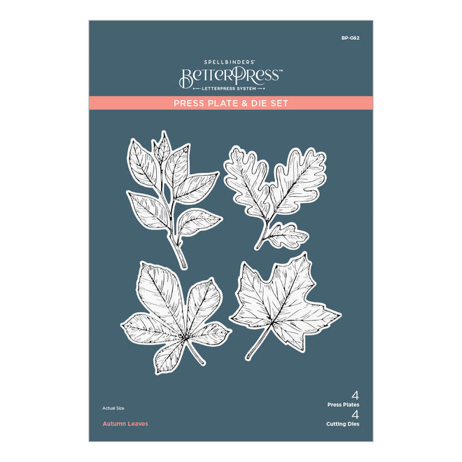 Autumn Leaves Press Plate & Die Set from the BetterPress Autumn Collection