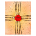 Sealed Cord & Faux Seal Sentiments Press Plate & Die Set from the Pressed Posies Collection