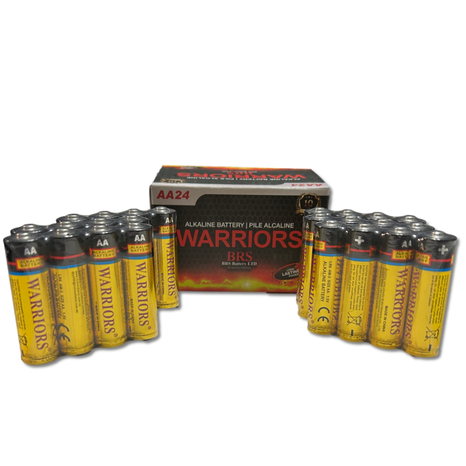 BRS AA Alkaline Batteries — 24‑Pack (BRSLR6AA)