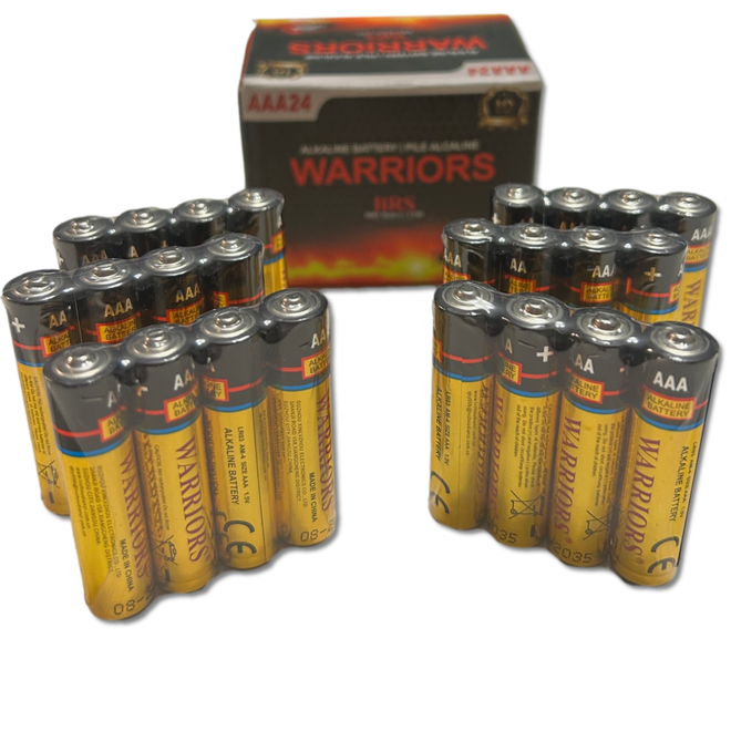 BRS AAA Alkaline Batteries — 24‑Pack (BRSLR03AAA)