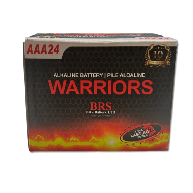 BRS AAA Alkaline Batteries — 24‑Pack (BRSLR03AAA)
