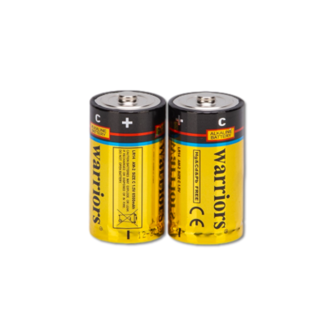 BRS C Alkaline Batteries — 12‑Pack (BRSLR14C)