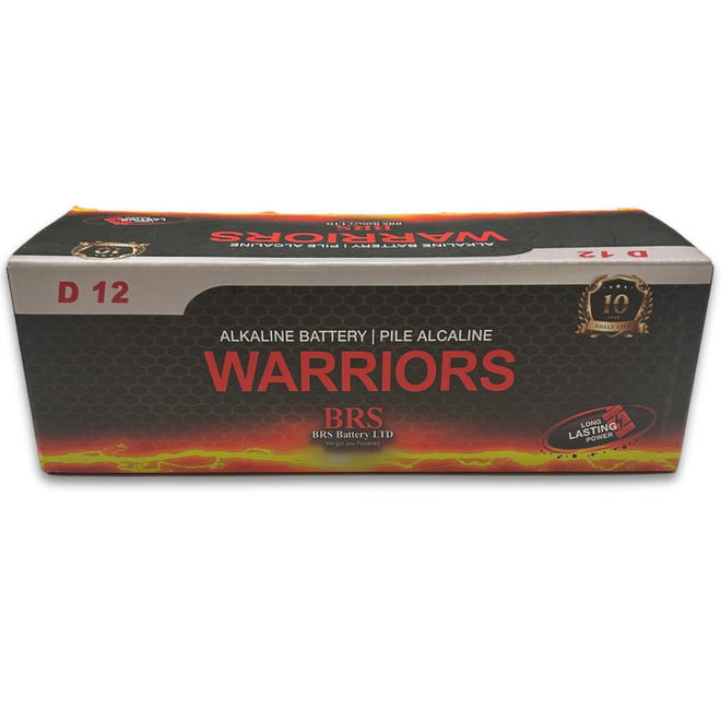 BRS D Alkaline Batteries — 12‑Pack (BRSLR20D)