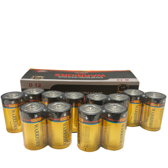 BRS D Alkaline Batteries — 12‑Pack (BRSLR20D)