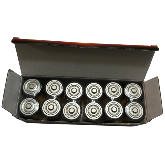 BRS D Alkaline Batteries — 12‑Pack (BRSLR20D)