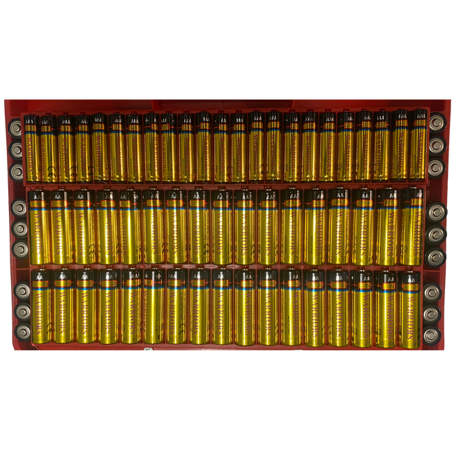 BRS Emergency Battery Kit: 203 Alkaline Batteries + Tester