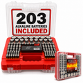 BRS Emergency Battery Kit: 203 Alkaline Batteries + Tester