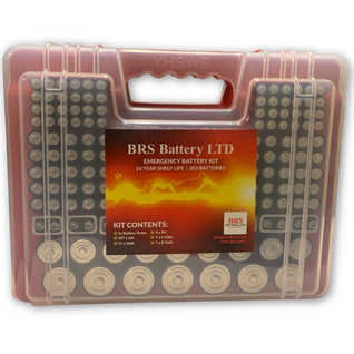 BRS Emergency Battery Kit: 203 Alkaline Batteries + Tester