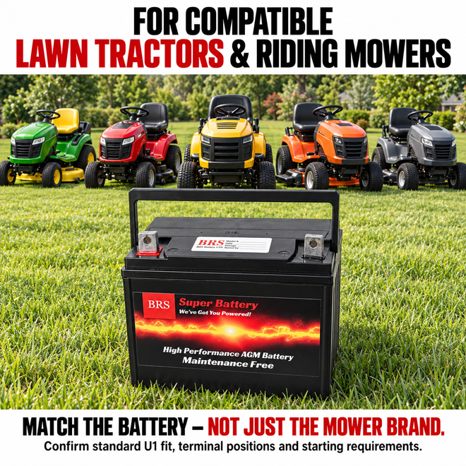 U1 BRS Super Battery for Tractors, Lawnmowers & More