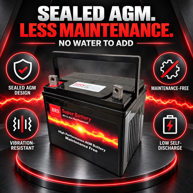 U1 BRS Super Battery for Tractors, Lawnmowers & More