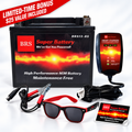 BRS12-BS 30 Day Warranty Battery & Smart Charger / Maintainer Combo Bundle Kit