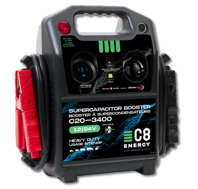 C8 Energy C20-ST-3400-12/24V Supercapacitor Jump Starter C8 Energy C20-ST-3400-12/24V Supercapacitor Jump Starter