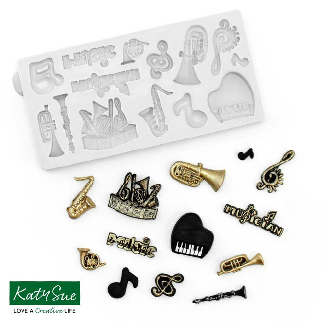 Miniature Music Set Silicone Mould