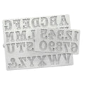 Zebrawood Font Alphabet and Numbers Silicone Mould Set of 2