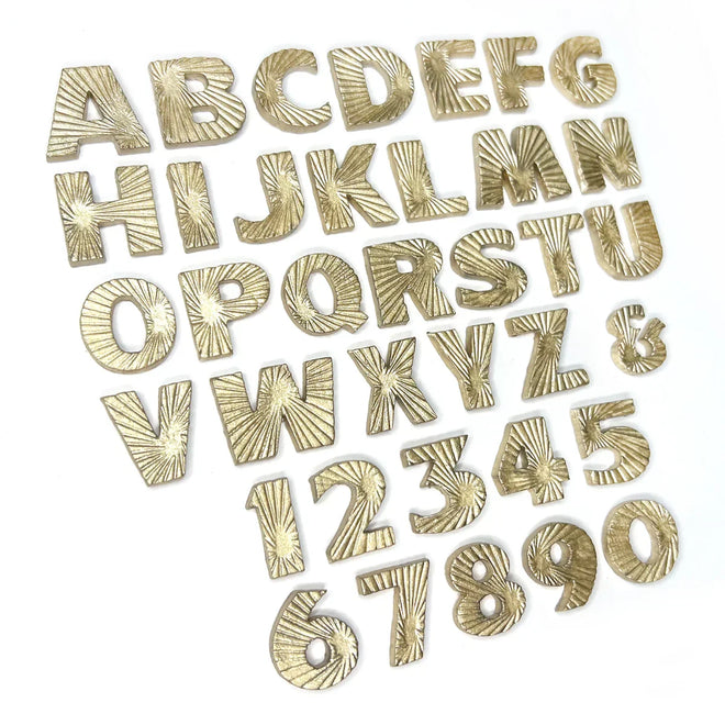 Starburst Alphabet and Numbers Silicone Mould Set of 2