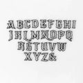 Gothic Font Uppercase Alphabet Silicone Mould