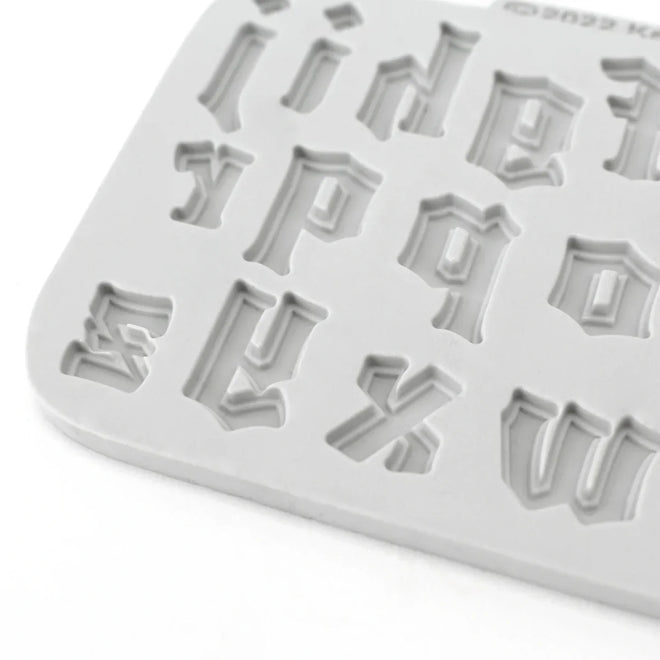 Gothic Font Lowercase Alphabet Silicone Mould