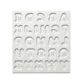 Button Alphabet Silicone Mould