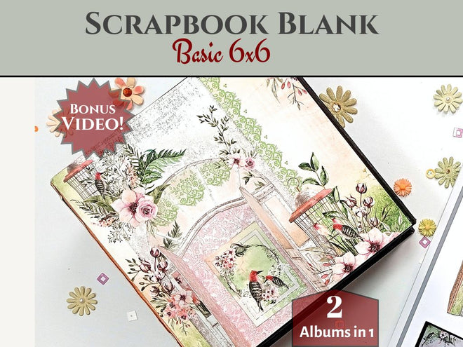 CrafTreat Scrapbook Blanks - Basic 6x6 - Black & Kraft Color