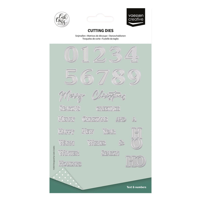 Vaessen Creative • Cutting Dies Numbers & Christmas Wishes 29pcs