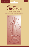 Christmas by Candlelight 2.75” X 5.75” 3D Embossing Folder - Christmas Candle