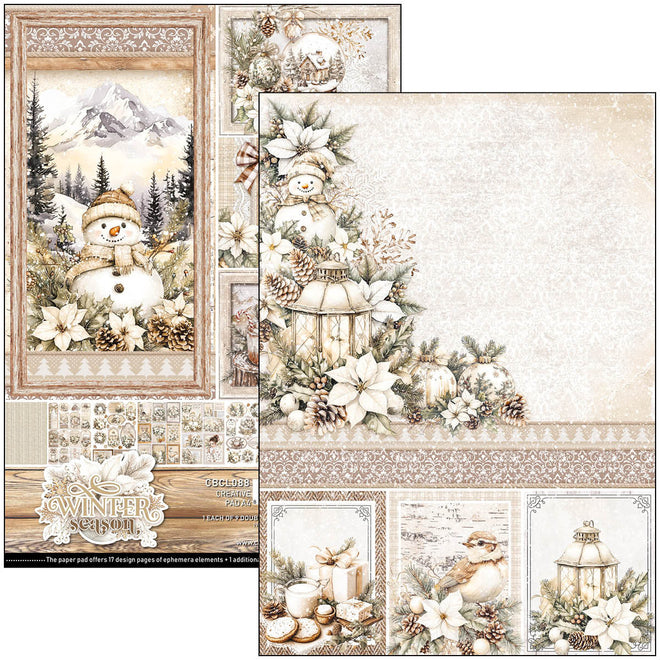 Winter Season Creative Pad A4 9/Pkg