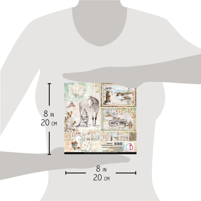 Ciao Bella The Gift of Love Paper Pad 8"x8" 12/Pkg