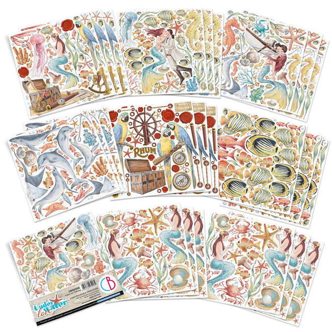 Ciao Bella Underwater Love Fussy Cut Pad 6"x6" 24/Pkg