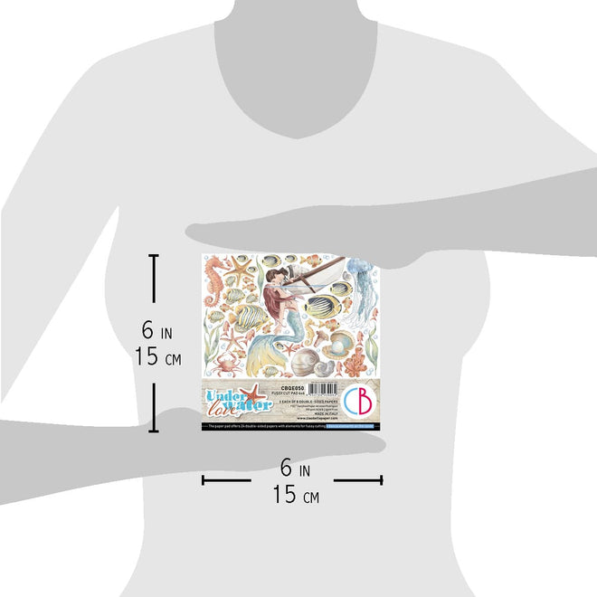 Ciao Bella Underwater Love Fussy Cut Pad 6"x6" 24/Pkg