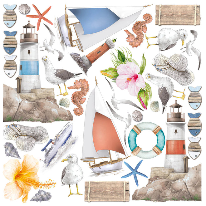 Ciao Bella Summer Breeze Fussy Cut Pad 6"x6" 24/Pkg