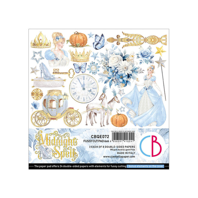 Midnight Spell Fussy Cut Pad 6"x6" 24/Pkg