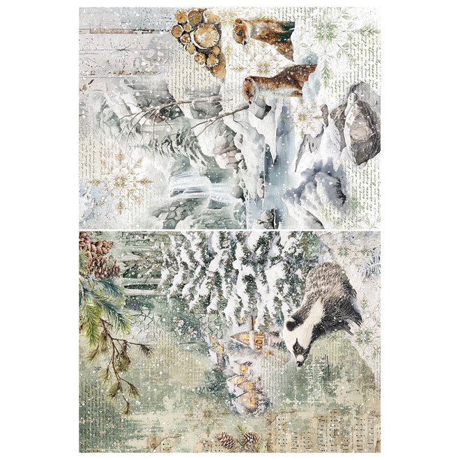 Rice Paper A4 MIXED 4/Pkg Forest Tales
