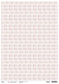 Rice Paper A3 Piuma Pink Lozenges -  3 Sheets