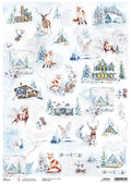 Ciao Bella Rice Paper A3 Piuma Northen Tundra - 3 Sheets
