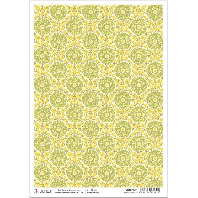 Ciao Bella Rice Paper A4 Flower Power