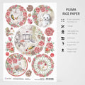 Ciao Bella Rice Paper A4 Frozen Roses Medallions