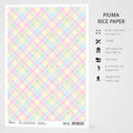 Ciao Bella Rice Paper A4 Pastel Plaid