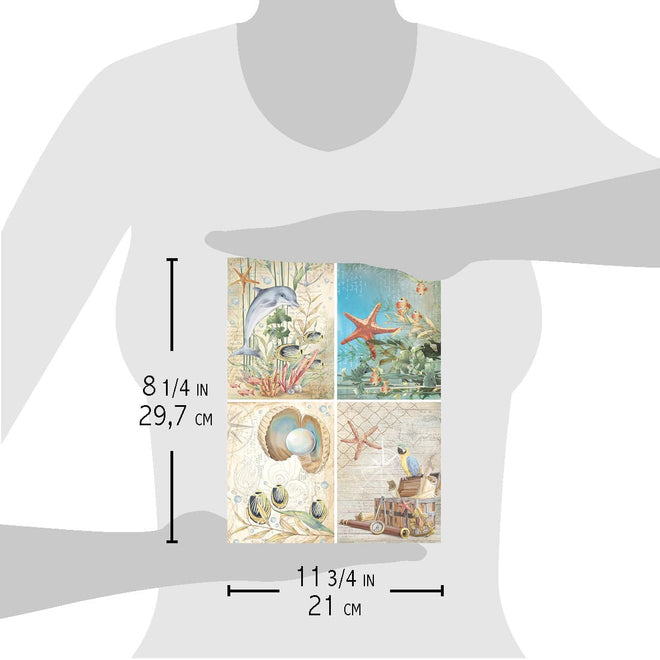 Ciao Bella Rice Paper A4 Underwater Cards