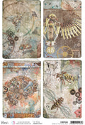 Ciao Bella Rice Paper A4 Piuma Engine Of The Future Cards - 5 Sheets