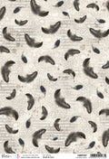 Ciao Bella Rice Paper A4 Piuma Feathers Dance - 5 Sheets