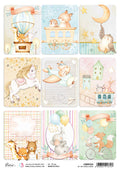 Ciao Bella Rice Paper A4 Piuma My Tiny World Cards - 5 Sheets